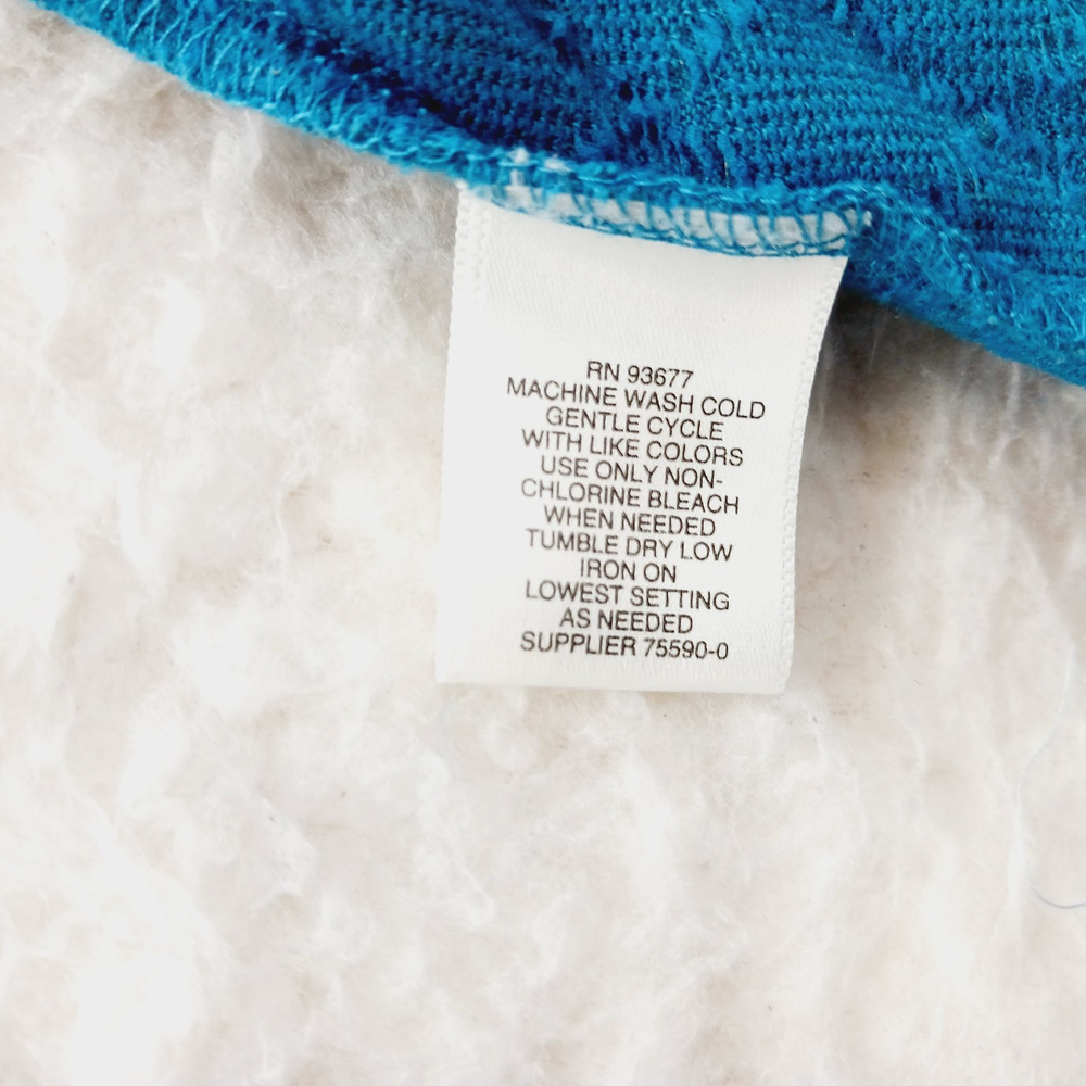 Tank Top Sweater Teal Diamond Classic Preppy Quiet Luxury Light Academia Sz PM - Picture 4 of 5